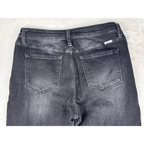 KanCan Boot Cut Raw Hem Women's Size 29/31 Black jeans high rise 90's - Picture 10 of 11